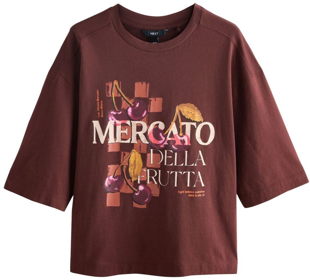 Next Tričko  telová / gaštanová / čokoládová / fialová