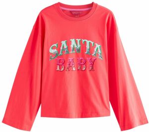 Next Tričko 'Christmas Santa Baby'  svetlomodrá / zelená / ružová / červená