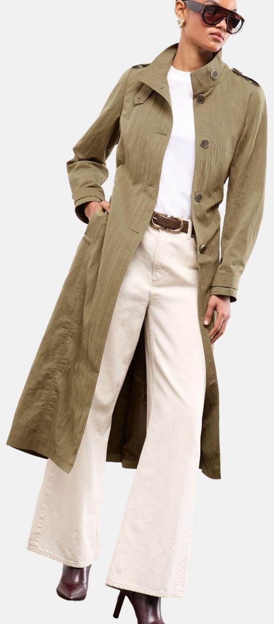 Lipsy Prechodný kabát  kaki