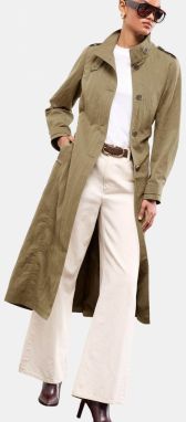 Lipsy Prechodný kabát  kaki