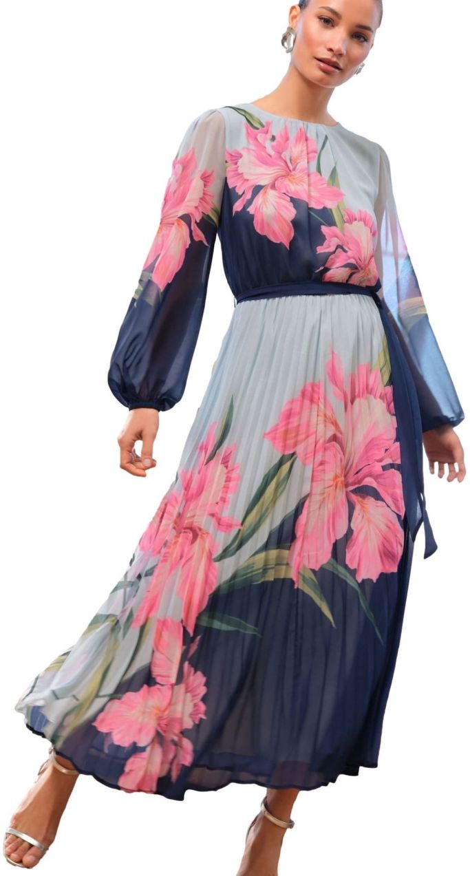 love & roses Šaty  námornícka modrá / nebesky modrá / zelená / pitaya