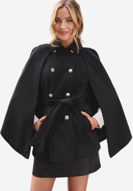 love & roses Prechodný kabát  čierna