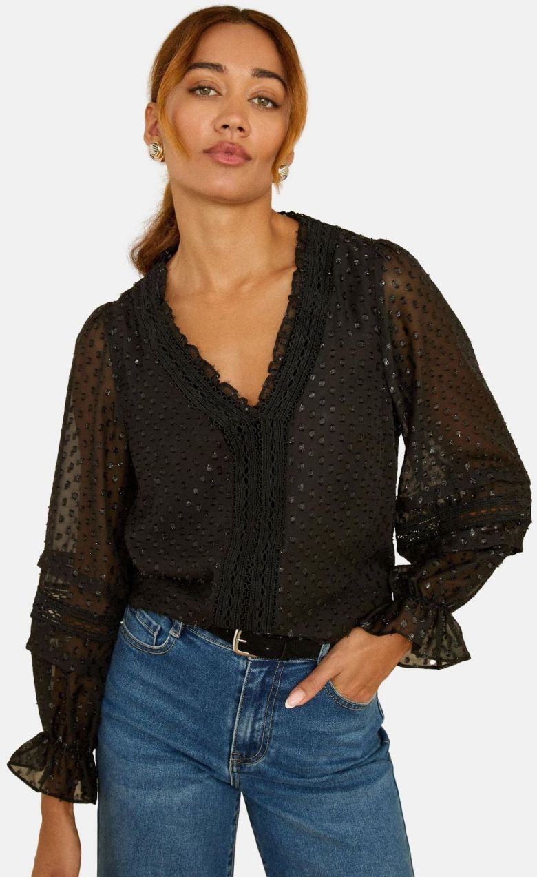 love & roses Blúzka  čierna