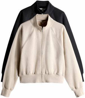 The Set Tepláková bunda  krémová / čierna