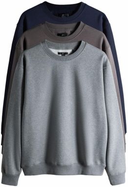 The Set Mikina  námornícka modrá / hnedá / sivá