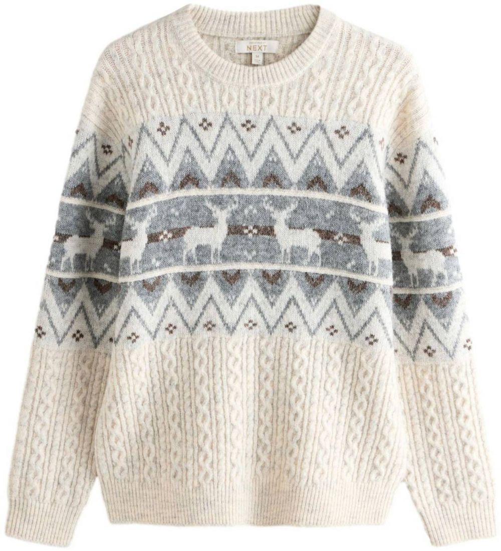 Next Sveter  nebielená / dymovo modrá / hnedá