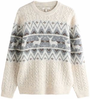 Next Sveter  nebielená / dymovo modrá / hnedá