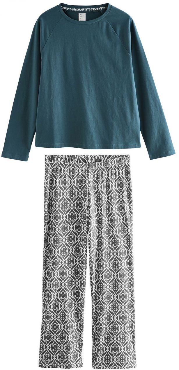 Next Pyžamo  modrozelená / biela