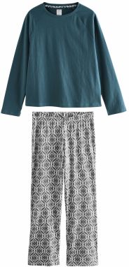 Next Pyžamo  modrozelená / biela