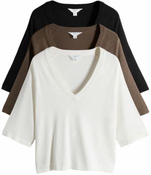 The Set Sveter  krémová / tmavošedá / čierna