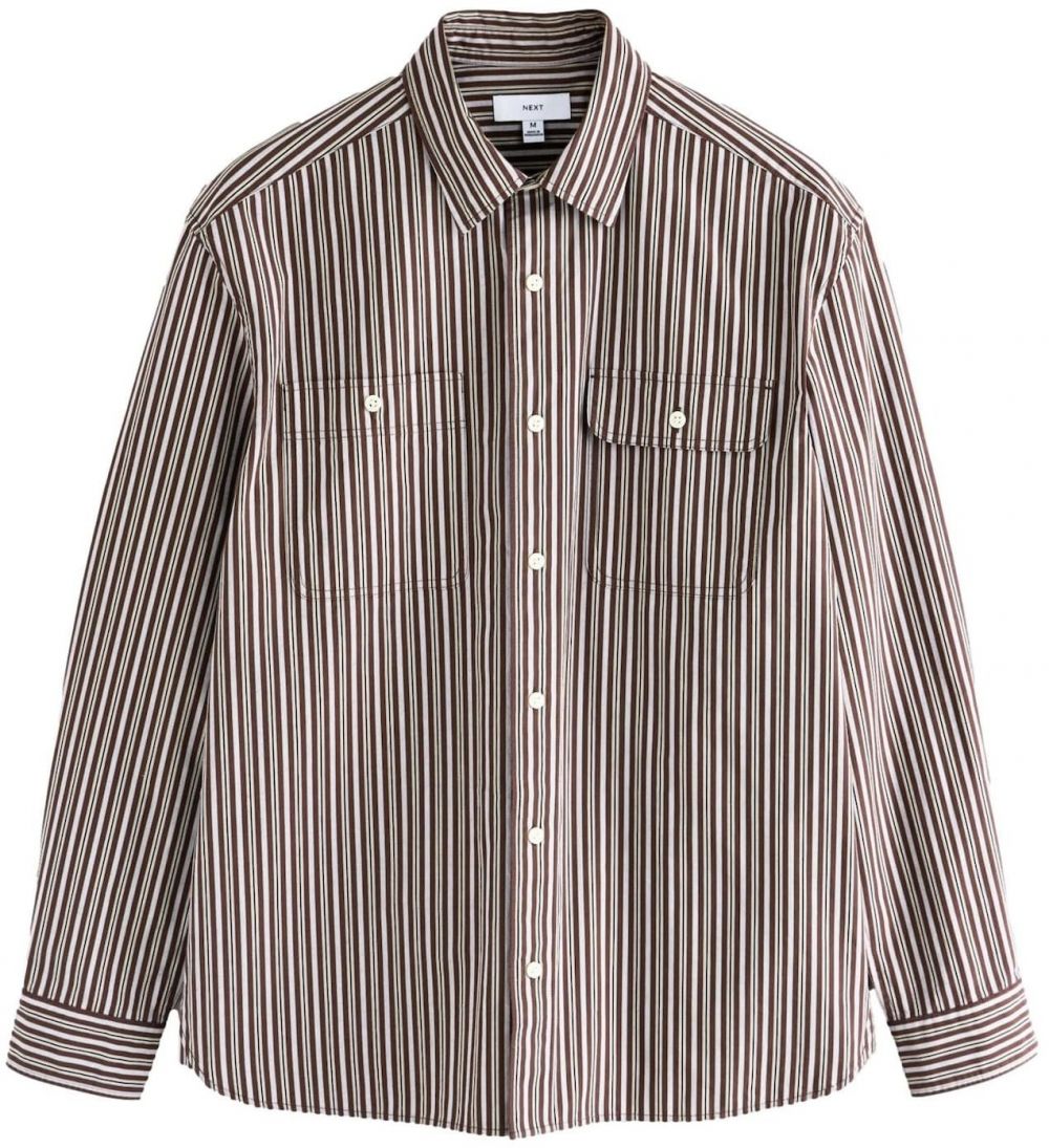 Next Košeľa  hnedá / biela