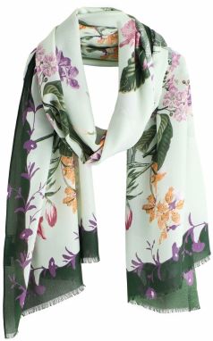 Next Šál 'Kew'  nefritová / fialová / oranžová / rosé