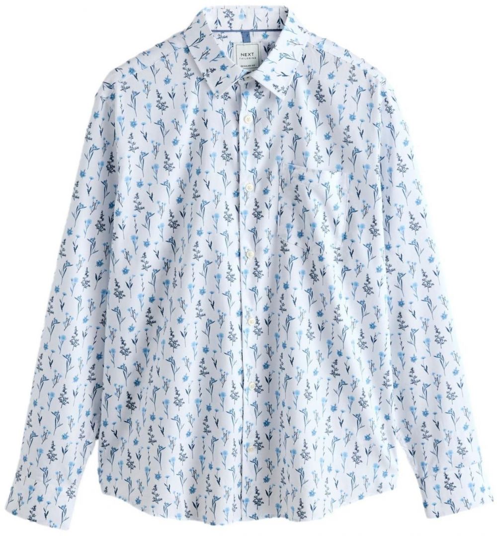 Next Košeľa  nebesky modrá / tmavomodrá / biela