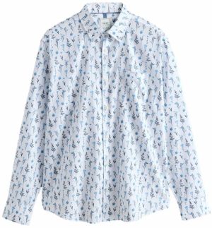 Next Košeľa  nebesky modrá / tmavomodrá / biela