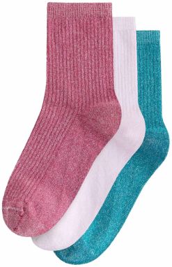 Next Ponožky  modrozelená / orgovánová / tmavoružová