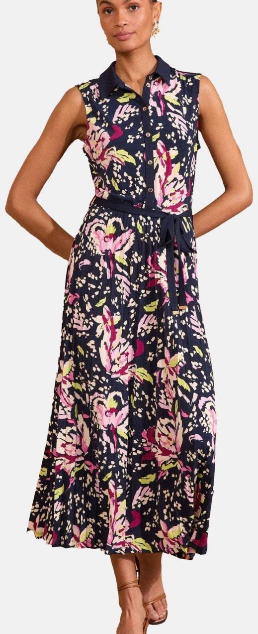 love & roses Košeľové šaty  krémová / námornícka modrá / ružová / purpurová