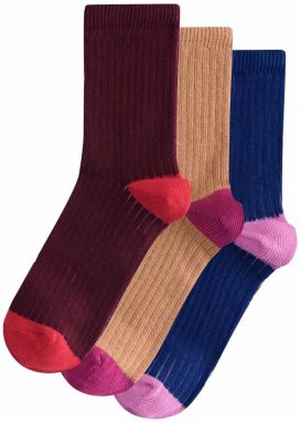 Next Ponožky  piesková / námornícka modrá / ružová / purpurová / červená / bordová
