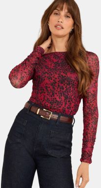 love & roses Tričko  červená / čierna