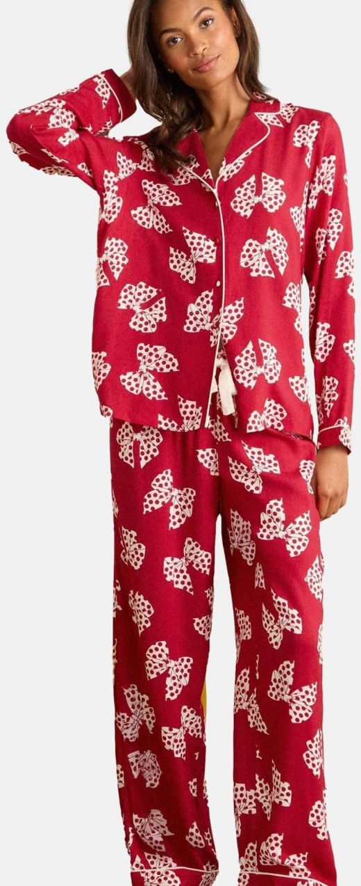 love & roses Pyžamo  červená / biela