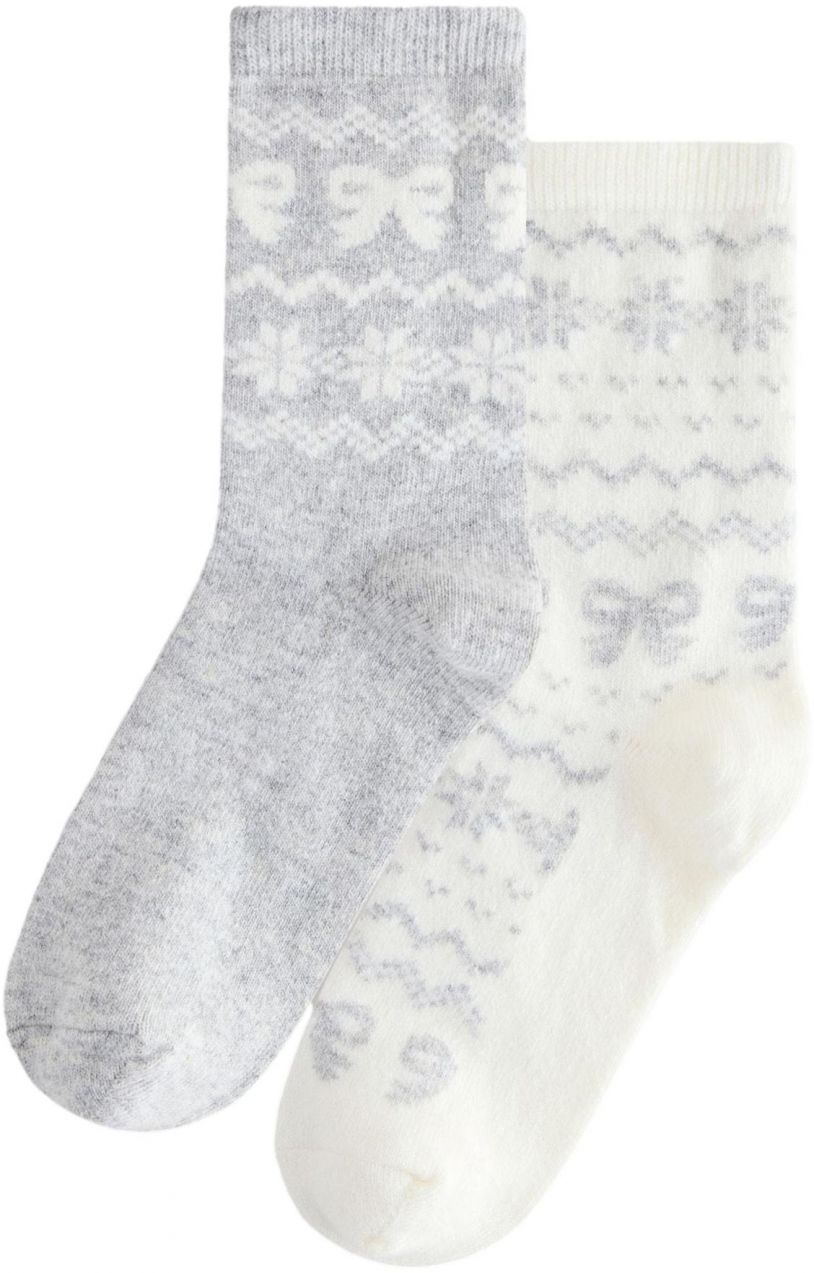 Next Ponožky  svetlosivá / biela