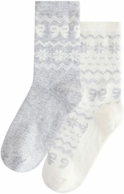 Next Ponožky  svetlosivá / biela