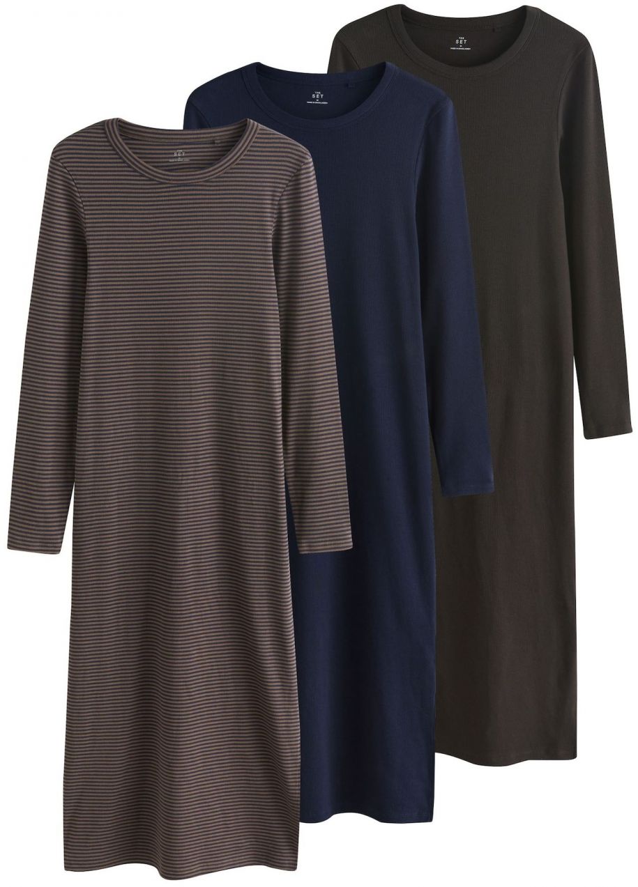 The Set Šaty  námornícka modrá / hnedá / čokoládová