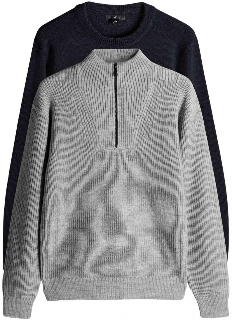 The Set Sveter  námornícka modrá / sivá melírovaná