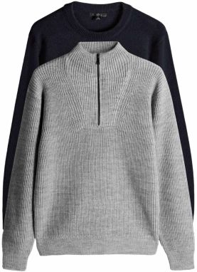 The Set Sveter  námornícka modrá / sivá melírovaná