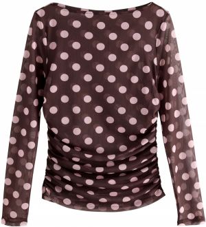 Next Tričko  hnedá / ružová