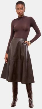 Lipsy Sukňa  tmavohnedá