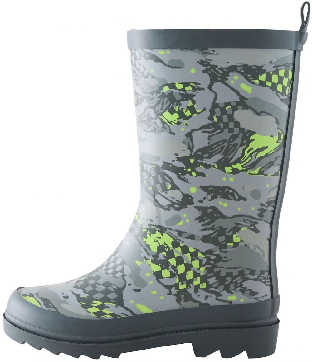 Next Gumáky  sivá / tmavosivá / neónovo zelená