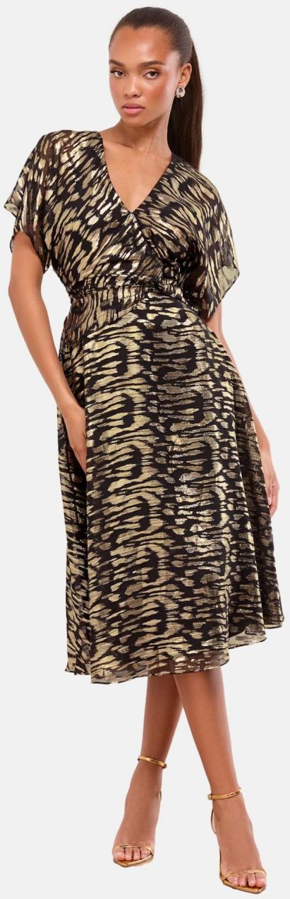 Lipsy Šaty  zlatá / čierna