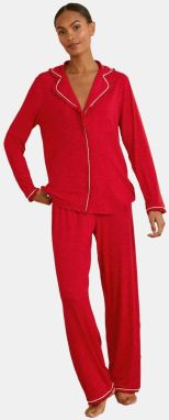 love & roses Pyžamo  červená / biela