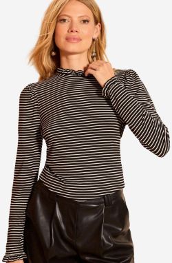 love & roses Tričko  čierna / biela