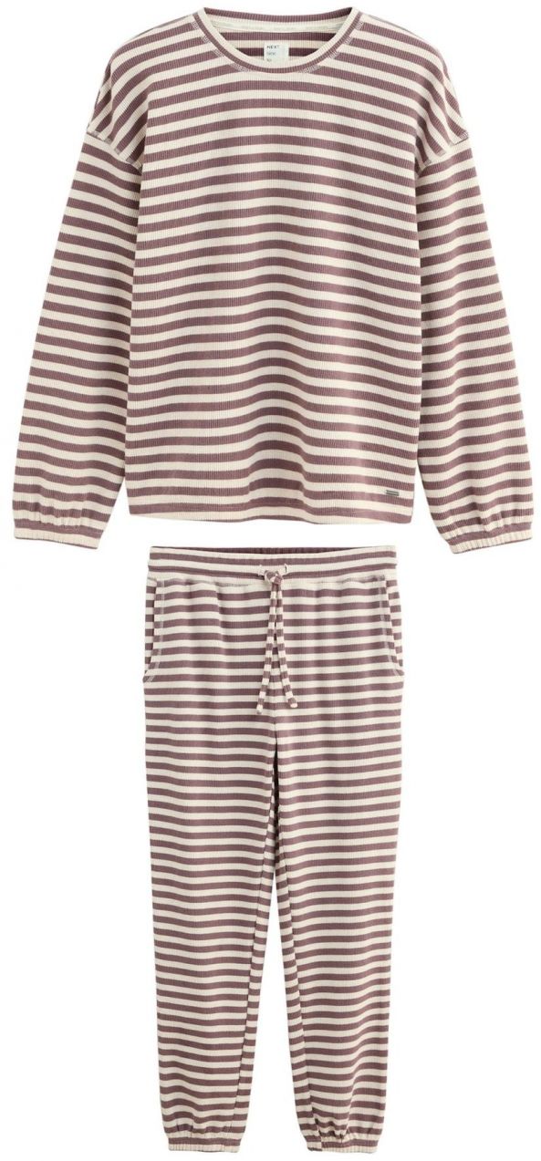 Next Pyžamo  mokka / biela