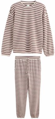 Next Pyžamo  mokka / biela