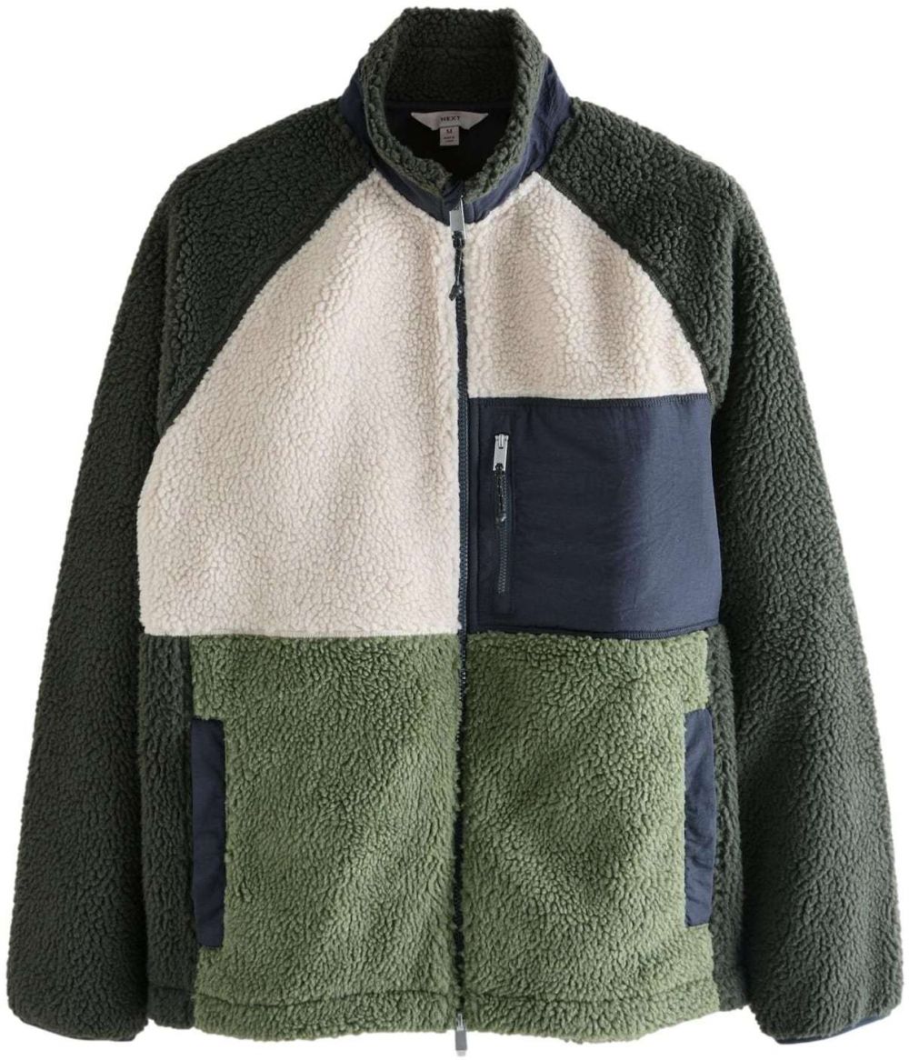 Next Flisová bunda  námornícka modrá / olivová / biela