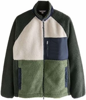 Next Flisová bunda  námornícka modrá / olivová / biela