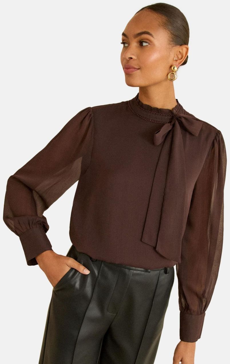 love & roses Blúzka  čokoládová