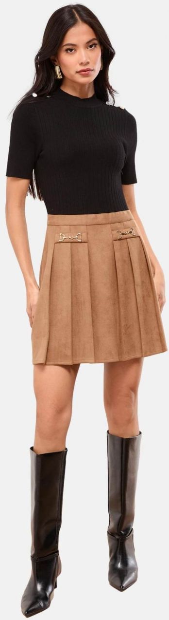 Lipsy Šaty  mokka / čierna