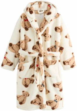 Next Dlhý župan  krémová / karamelová / tmavohnedá