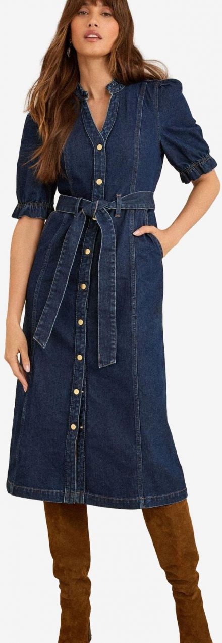 love & roses Košeľové šaty  modrá denim