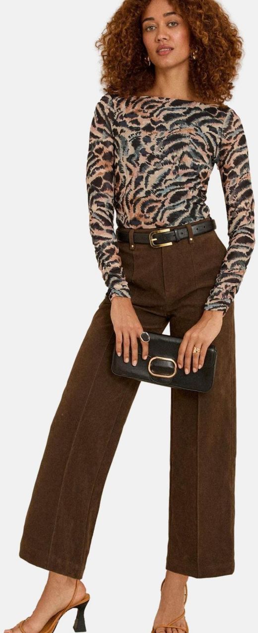 love & roses Blúzka  kapučíno / čierna