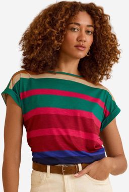 love & roses Tričko  béžová / tmavozelená / purpurová / červená