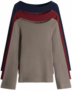 The Set Tričko  námornícka modrá / tmavošedá / burgundská