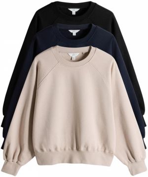 The Set Mikina  krémová / námornícka modrá / čierna