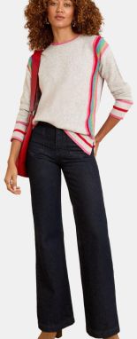 love & roses Sveter  svetlosivá / zelená / ružová / červená