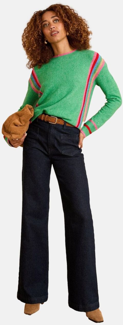 love & roses Sveter  modrá / zelená / červená