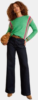 love & roses Sveter  modrá / zelená / červená