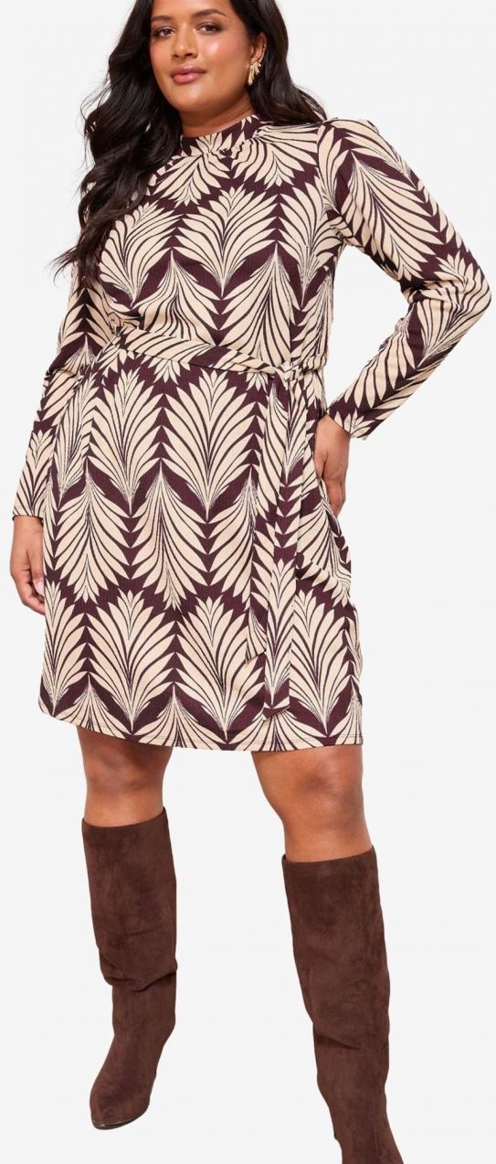 Friends Like These Šaty  béžová / černicová